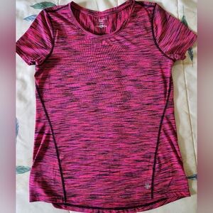 Women's Space Dyed Pink Athletic Top